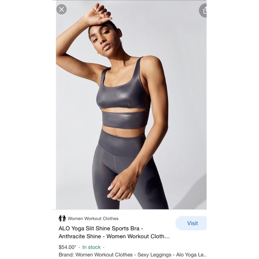 Alo Yoga Anthracite Bra XS